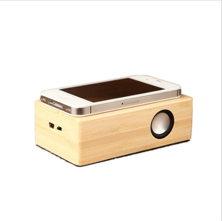 Portable Bamboo Wireless USB Charging Induction Speaker