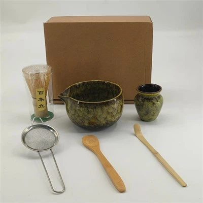 Matcha zdjelica i set čajnog seta za starter za starter